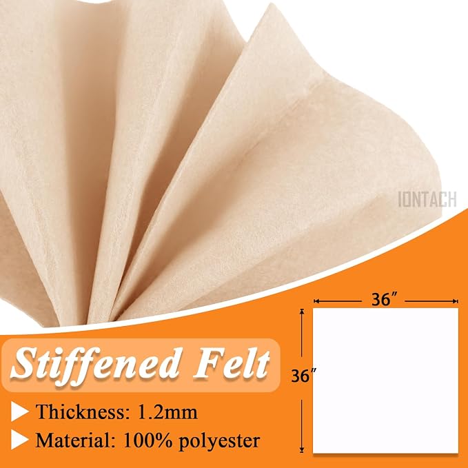IONTACH 36" X 36" Stiff Felt Fabric 1.2mm Thick | Felt Sheet - Image 3