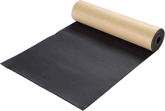 NATGAI Sponge Neoprene with Adhesive Foam Rubber Sheet 1/8” Thick X 12” Wide X by NATGAI