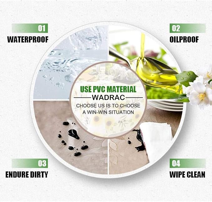 Clear Table Protector Plastic Table Cloths PVC Night Stand Table Cover Mat - Image 4
