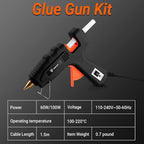 Hot Glue Gun Full Size: DEKOPRO 60/100Watt Dual Temp Hot Glue Gun Kit - Image 3