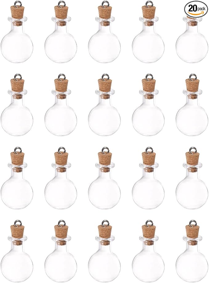 HARFINGTON 20pcs Mini Glass Bottles by HARFINGTON