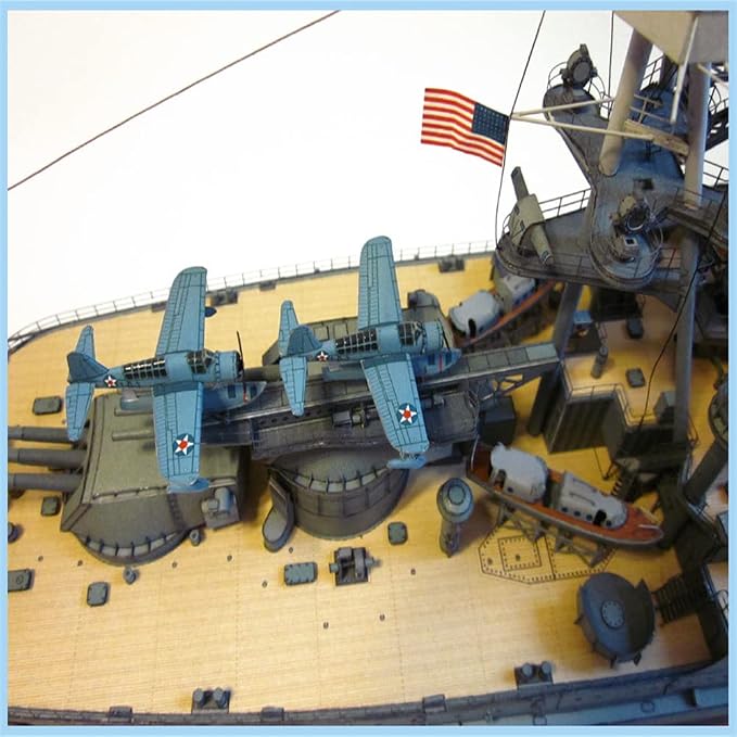 DAGIJIRD 1/250 Scale USS Arizona BB-39 Battleship Paper Model Set Ship Paper - Image 3