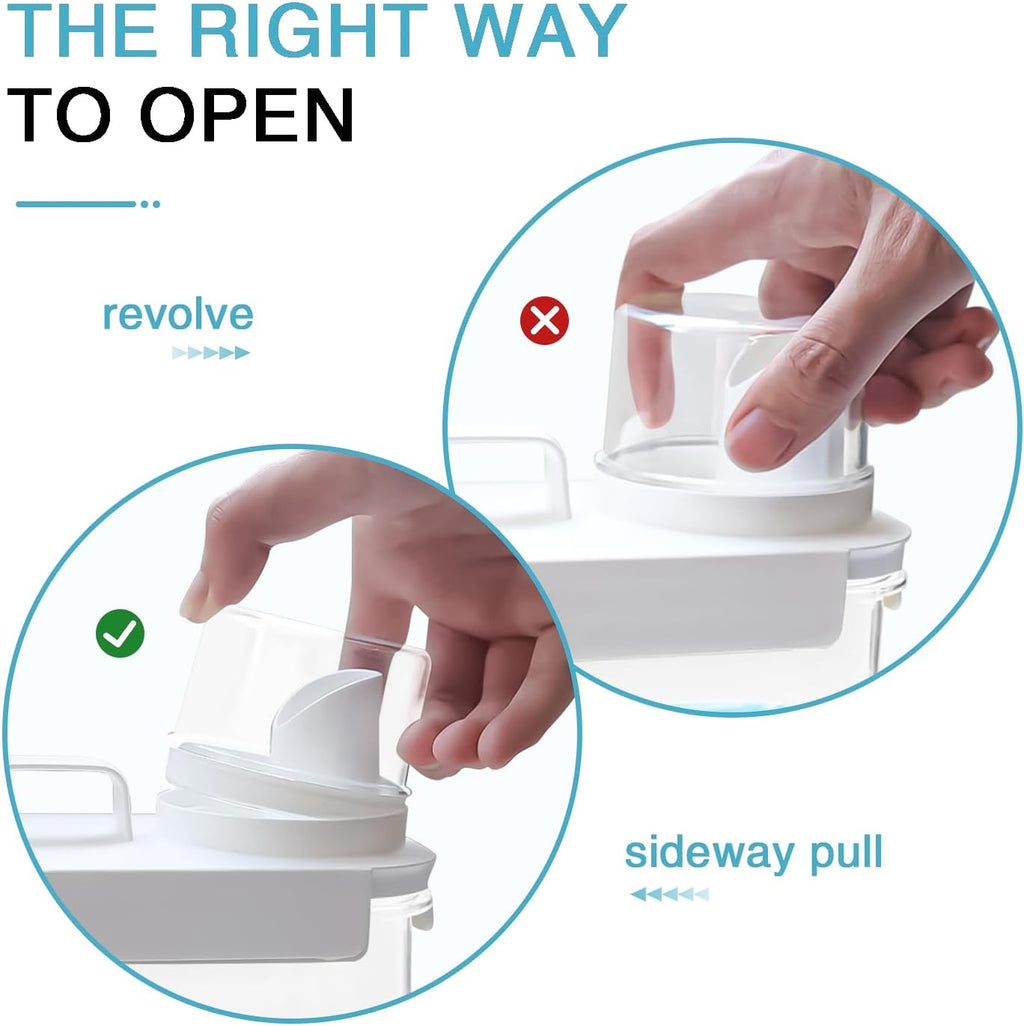 3 Pack Laundry Detergent Dispenser, 78oz Laundry Soap Dispenser, Refluxable Laundry Detergent Container, Plastic Liquid Laundry Detergent Dispenser for Laundry Room Organization with 6 Labels