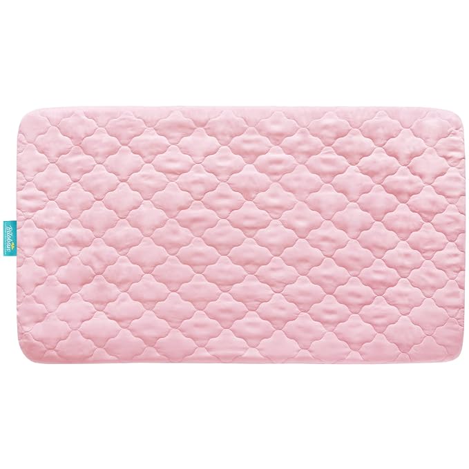 Mini Crib Mattress Protector Sheets Fitted Waterproof Mini Crib Mattress Pad - Image 3