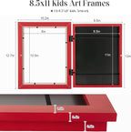 Kids Art Frames, 8.5x11 Front Opening Kids Artwork Frames Changeable, Holds 50 - Image 4