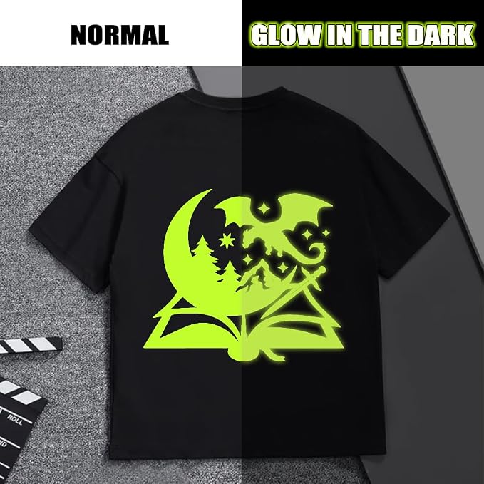 HTVVETUR Glow in The Dark HTV Heat Transfer Vinyl Roll 12 Inch by 10 Feet Iron - Image 5