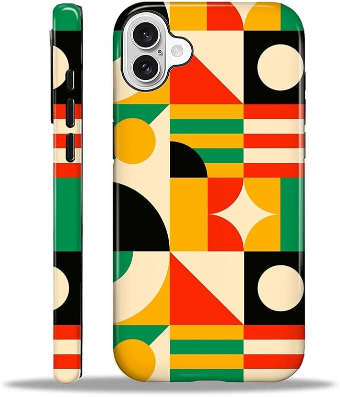 ZHEGAILIAN Case for iPhone 16 Plus, Geometric Colors Durable Shockproof by Home