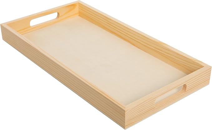 Wooden Nested Serving Trays, Unfinished Rectangle Trays - Image 7