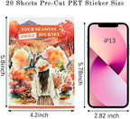 Fall Landscape Pre-Cut Autumn Journal Sticker Book, Transparent PET Watercolor - Image 5