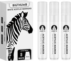 BIGTHUMB Thick White Jumbo Poster Markers: 3 Pcs 15mm Wide Tip Large Acrylic - Image 2