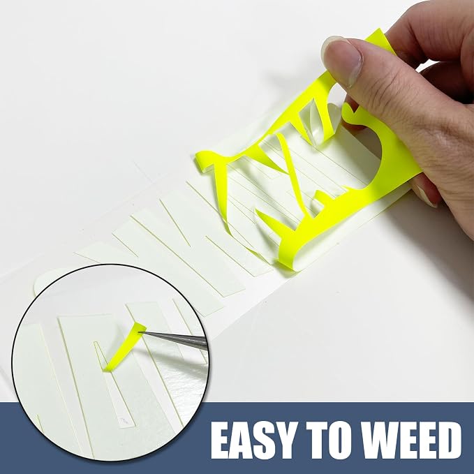 Neon Yellow Heat Transfer Vinyl HTV Roll 12" x 20ft. | Easy to Cut, Weed & - Image 5