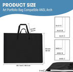 ZKOO Art Portfolio Bag, Light Weight Art Canvas Portfolio Case - Image 2