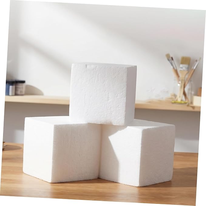 DOITOOL 8pcs 4-inch Crafting Foam Blocks Square Cubes - Image 6