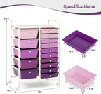 BECOMFORT 15-Drawer Rolling Cart - Image 3