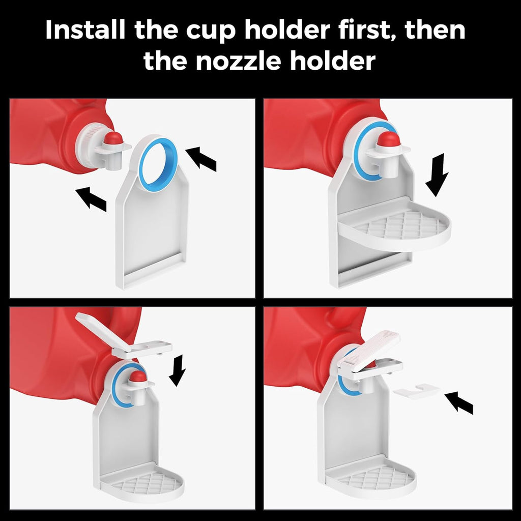 Laundry Detergent Dispenser Cup Holder & Nozzle Force-Saving Switch, Drip Catcher, Soap Dispenser, Room Organization and Storage