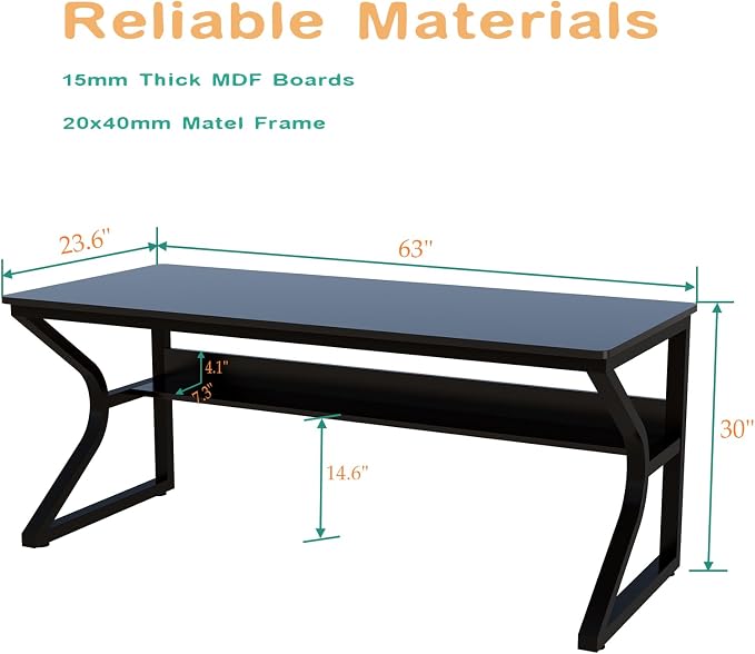OSCHF 63-Inch Extra Long Desk - Image 2