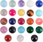 SUPERFINDINGS 46Pcs Natural Gemstoness Cabochons 6mm Half Round Cabochon Beads by SUPERFINDINGS