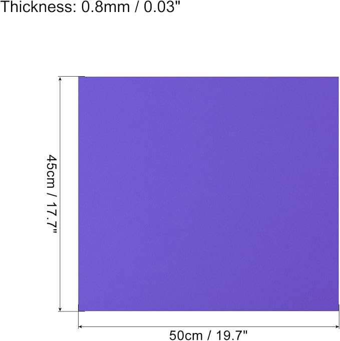 MECCANIXITY EVA Foam Sheets Dark Blue 19.7 Inch x 17.7 Inch 0.8mm Thick Crafts - Image 2