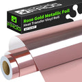 VINYL FROG Rose Gold Metallic Foil Heat Transfer Vinyl 12" x5ft Rose Gold HTV by VINYLFROG
