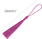 VAPKER 100 Pieces Dark Pink Tassels 13cm/5-Inch Silky Handmade Soft Tassels - Image 2