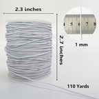 LUSTEMBER Elastic String for Bracelets, 1 mm x 110 Yards Sturdy Stretchy - Image 2