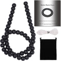 8mm Matte Black Onyx Bead, 15-Inch Matte Round Loose Stone Beads by THRELE