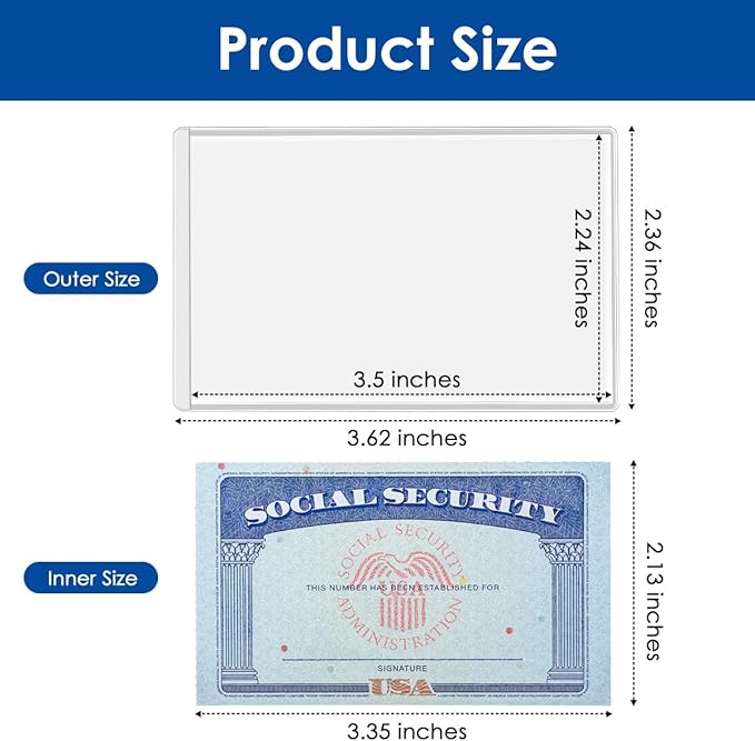 MaxGear Medicare Card Protector Sleeves, 6 Pack | 12 Mil Thickness, - Image 4
