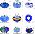 Aipridy Assortment European Large Hole Beads Spacer Beads Rhinestone Craft Beads - Image 4