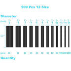 900Pcs Wire Heat Shrink Tubing Kit, Industrial Heat-Shrink Tubing - Image 2