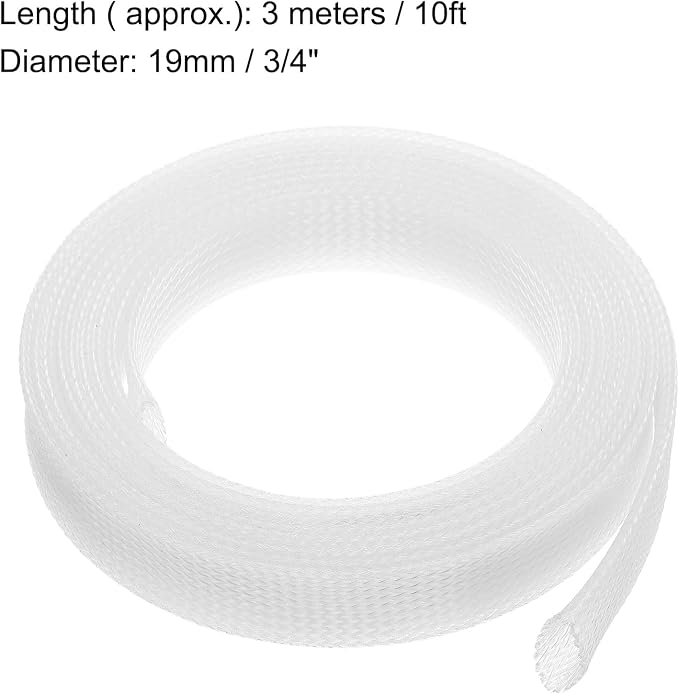 uxcell Expandable Sleeving, 1 3/16-inch 10ft Cable Sleeve - Image 3