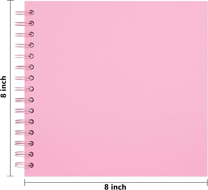 Vienrose DIY Scrapbook Album 8x8 Inch Hardcover Kraft Paper Scrap Book Photo - Image 4