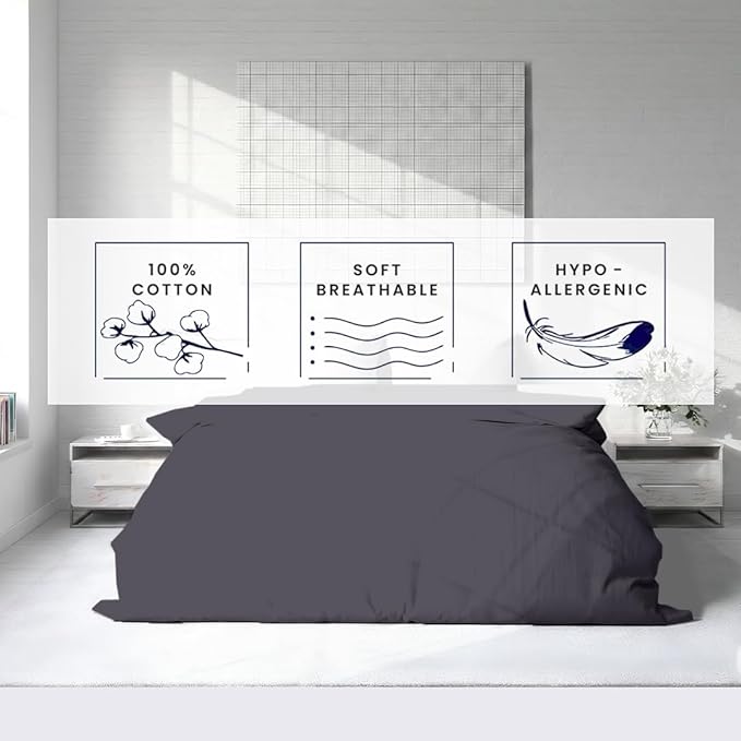Kotton Culture 3 Pc California King Duvet Cover Set-100% Egyptian Cotton 600 TC - Image 5