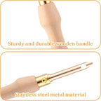 13 Pcs Punch Needle Kit Adjustable Embroidery Punch Needle Tool Set Wooden - Image 5