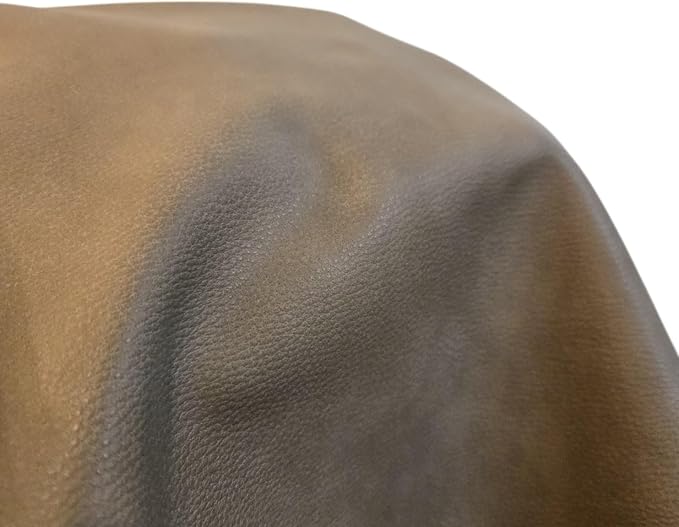 NAT Leathers™ | Taupe Almond Soft Faux Vegan Leather PU | 1 Yard Cut by the - Image 3