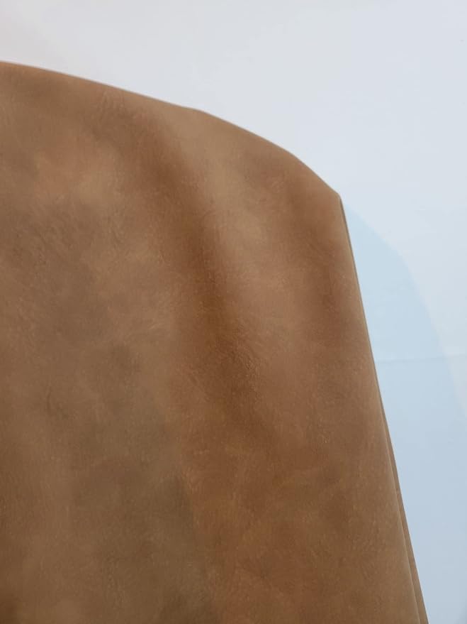 NAT Leathers, Desert Tan Tumbled Nubuck Soft Faux Vegan Leather PU {Peta - Image 4