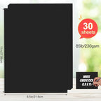 Joyberg Black Cardstock 8.5 x 11, 230gsm Cover Cardstock Paper, 85 Lb Heavy - Image 2