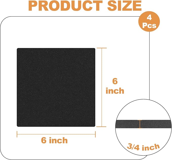 Storystore 4 Pcs 3/4" Thick Foam Padding Sheets - Image 2