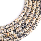 152pcs 4x2mm Genuine Dalmatian Jasper Heishi Disc Rondelle Spacer Stone Semi - Image 2