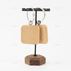 AUEAR, Blank Wooden Key Chain Wood Keychain Key Ring Key Tags Personalized EDC - Image 4