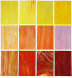 Lanyani 10 Sheets Variety Stained Glass Sheets Pack, 4 x 6 inch Large Cathedral by LanyaniArtGlassMosaics