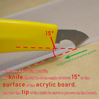 Professional Acrylic Plexiglass Sheet Cutter Scoring Knife Tool, - Image 5