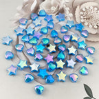 600 PCS Acrylic Beads Heart Star Shape Beads Clear Acrylic AB Colors Bead - Image 2