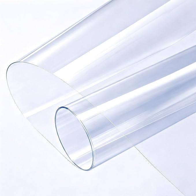 SHISU Clear Vinyl Fabric 0.3mm PVC Roll, Waterproof Sewing Sheet | Flexible by SHISU