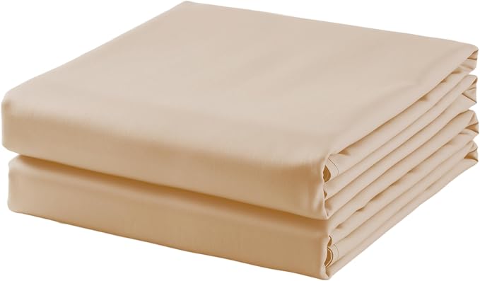2-Pack Cotton TwinXL Flat Sheet Only, 600 Thread Count 100% Egyptian Cotton Top by ZaizaiHome