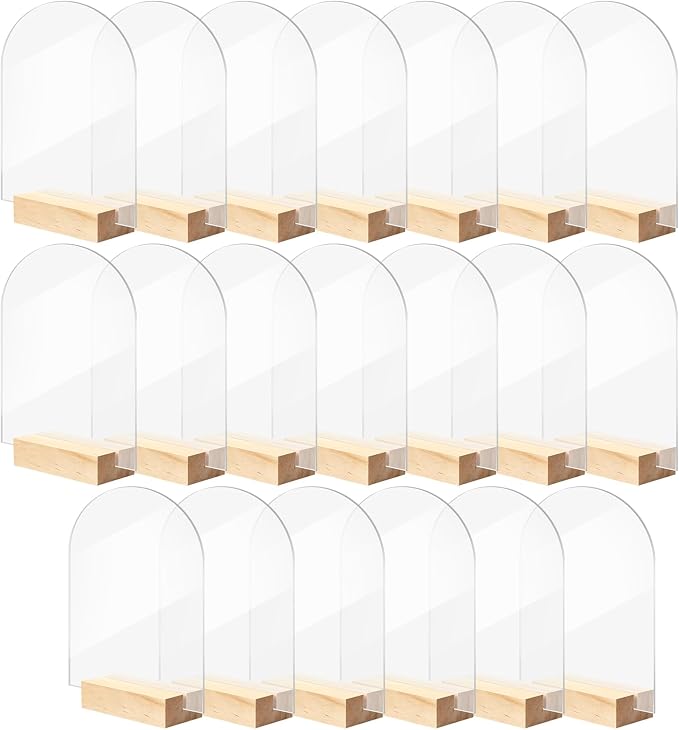 Bercoor 20 Pack 4x6 Inch Blank Clear Arch Acrylic Sign by Bercoor