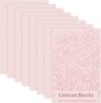 8 Pack 4"x6" Pale Pink Linoleum Blocks by WSICSE