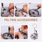 QMNNMA Felting Kit for Beginner, Tabby Cat Wool Felting Kit for Beginner | - Image 4