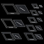 BENECREAT 16 Sizes Diamond Quilting Template, Acrylic Intricate Sewing Machine - Image 8