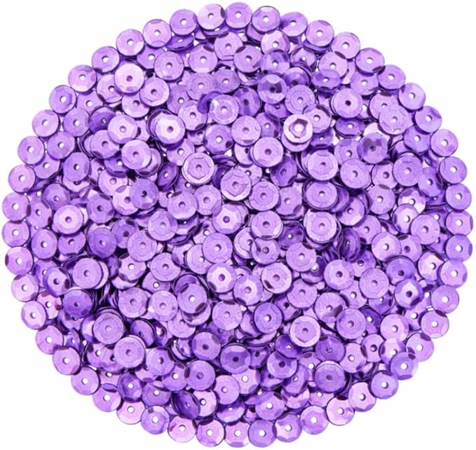 Mandala Crafts 6mm Cup Round Lilac Sequins - Image 2