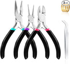 3 Pcs Jewelry Making Tools Pliers Kit, Includes Needle Nose/Round Nose by MUZHUPGUZ